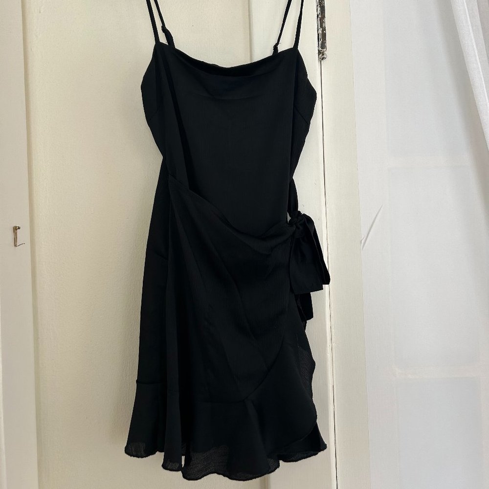 Black Mini Dress with Bow